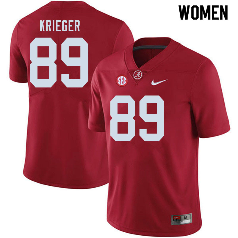 Women #89 Grant Krieger Alabama Crimson Tide College Football Jerseys Sale-Crimson
